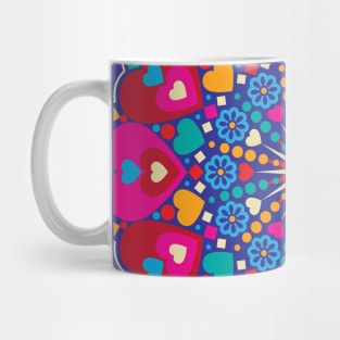 Colorful Sweet Hearts Mandala Mug